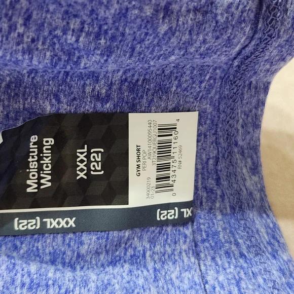 ATHLETIC shorts women 3XL pink blue gray-camo turquoise front draw string pocket - Picture 9 of 13